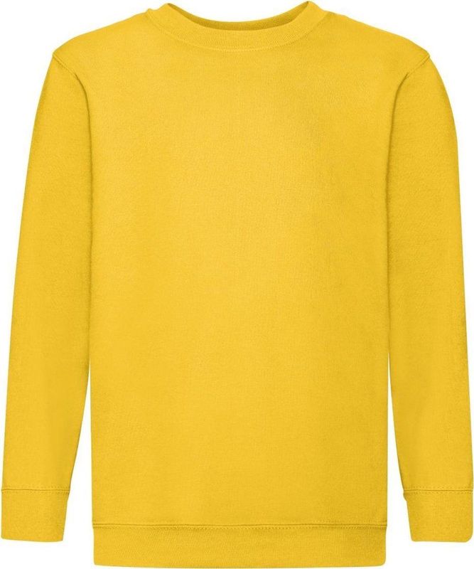 Fruit of the Loom - Kinder Classic Set-In Sweater - Geel