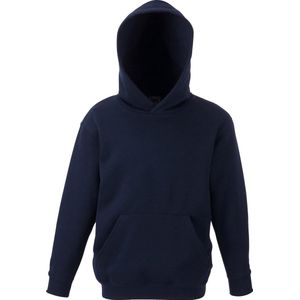 Fruit Of The Loom Kinder Unisex Sweatshirt Met Capuchon / Hoodie (Donker Marine)