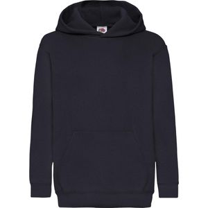 Fruit Of The Loom Kinder Unisex Sweatshirt Met Capuchon / Hoodie (Donker Marine)