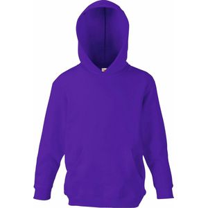 Fruit Of The Loom Kinder Unisex Sweatshirt Met Capuchon / Hoodie (Paars)