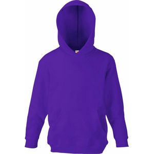 Fruit Of The Loom Kinder Unisex Sweatshirt Met Capuchon / Hoodie (Paars)