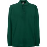 Fruit Of The Loom - Premium Poloshirt - Forest Groen - Lange Mouwen