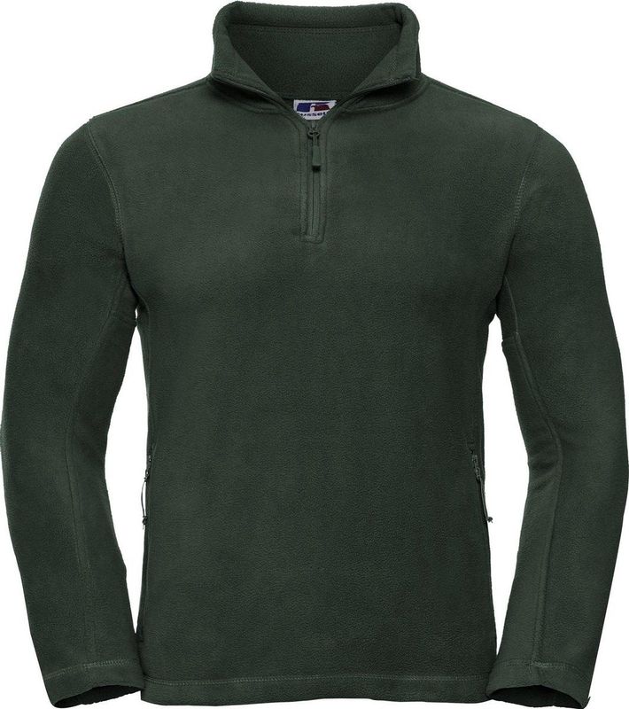 Russell - Outdoor Fleece Top - Fles Groen - 1/4 Ritssluiting