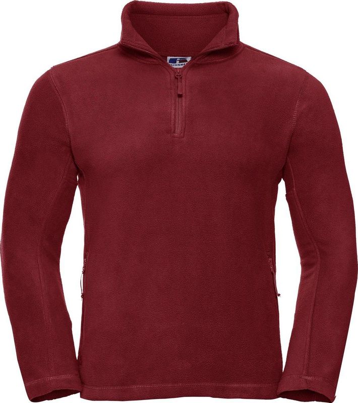 Russell - Outdoor Fleece Top - Klassiek Rood - Heren - 1/4 Ritssluiting