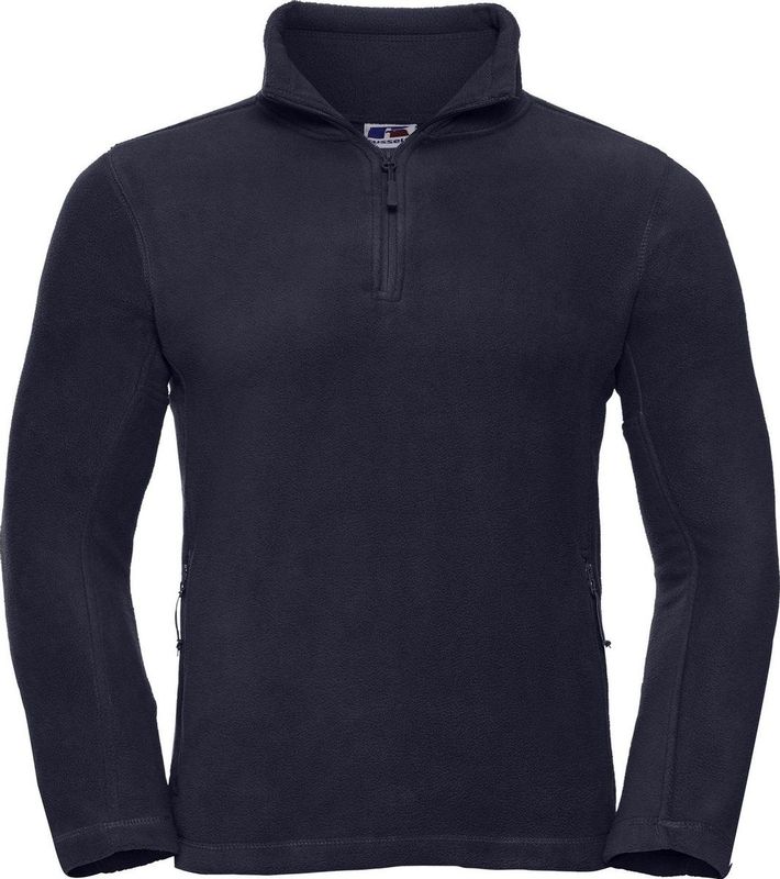 Russell - Heren 1/4 Ritssluiting - Fleece Top - Franse Marine