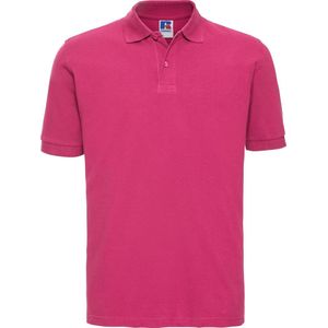 Russell Heren 100% Katoenen Korte Mouw Poloshirt (Fuchsia)