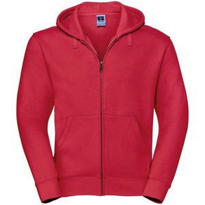 Russell Heren Authentieke Sweatshirt met volledige ritssluiting / Hoodie (Klassiek rood)