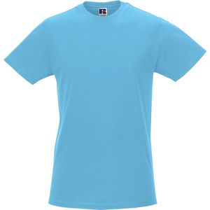 Russell Heren Slank T-Shirt met korte mouwen (Turquoise)