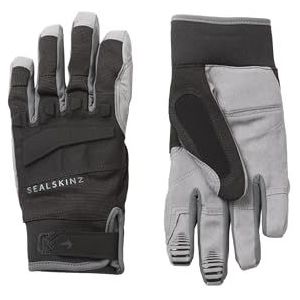 SEALSKINZ Unisex mountainbike-handschoenen voor alle weersomstandigheden, zwart/grijs, XXL, Zwart/Grijs