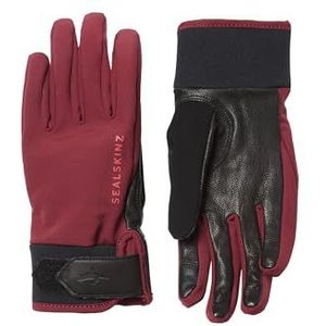 SealSkinz Waterdichte geïsoleerde handschoen voor alle tijden, voor dames, zwart/rood