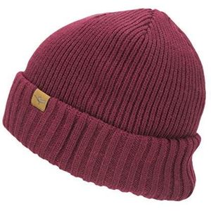 SealSkinz Waterproof Cold Weather Roll Cuff Beanie uniseks-volwassene beanie, Rood, M