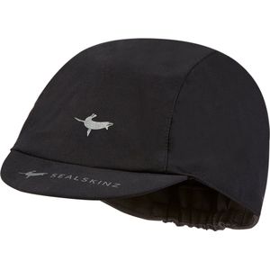 SEALSKINZ gorra de bicicleta unisex e impermeable para toda temporada – L/XL, negro