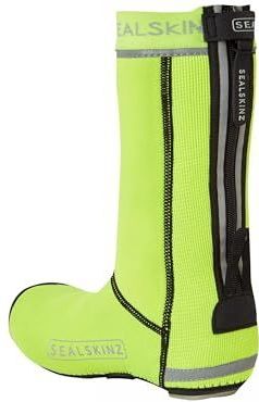 SEALSKINZ Uniseks Caston overschoenen met open zool voor fietsers, voor alle weersomstandigheden, neongeel, S