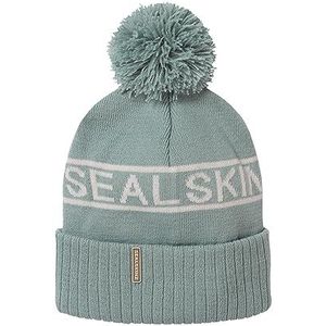 SEALSKINZ Heacham Chapeau à pompon imperméable pour temps froid, bleu/crème, S-M