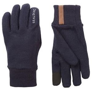 SEALSKINZ Necton Winddichte gebreide handschoen voor alle koude weersomstandigheden, donker marineblauw, S