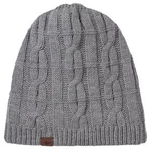 SealSkinz Uniseks Blakeney Waterdichte Cold Weather Cable Knit Beanie Hat, Grey Marl, S/M