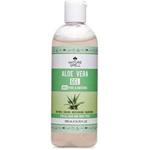 Nature Spell Aloë vera-gel, 99% puur en natuurlijk, 200 ml, voor alle haar- en huidtypes. Gemaakt in Groot-Brittannië