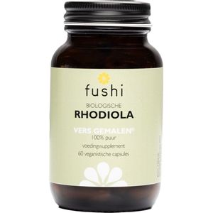 Fushi Wellbeing - Biologische Rhodiola - Voedingssupplement - 60 capsules - Vegan - Plasticvrij