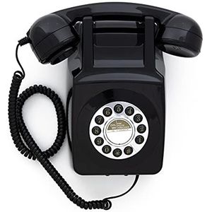 GPO 746 Retro wandtelefoon met drukknop zwart