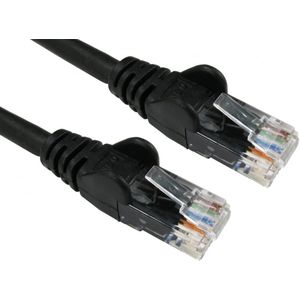 Cables Direct CDL 0,5m Gigabit-netwerk - Zwart, Draadloze laders, Zwart