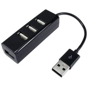 Cables Direct - 4-Poorts USB 2.0 Hub - Zwart - Docking Station