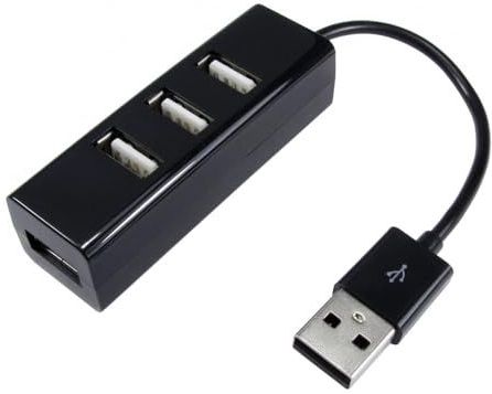 Cables Direct - 4-Poorts USB 2.0 Hub - Zwart - Docking Station