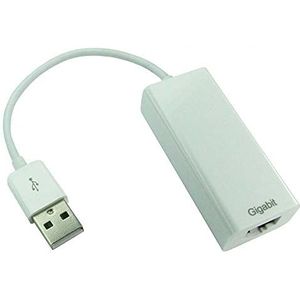 Cables Direct CDL USB 2.0 Gigabit Ethernet Adapter (USB 2.0, RJ45/LAN (1x)), Netwerkadapter, Wit