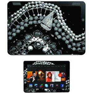 Skins, stickers en stickers vinyl Diabloskinz voor Kindle Fire HDX 8,9 inch - Black & White Golden Voyage