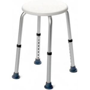 Chaise de douche - HOMCOM - siège ergonomique réglable pieds antidérapants charge 136 kg - alu HDPE - blanc - Bricolage