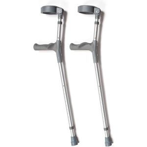 Elleboogkrukken - Dubbel Verstelbaar - Anatomische Handgrepen - Belastbaar tot 160 kg - Per Paar