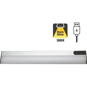 Integral LED - Sensorlux LED Kastverlichting - 1,7 watt - 150 lumen - 3000K Warm Wit - IR Handsensor - Dimbaar - USB 5v Batterij Oplaadbaar - 350mm