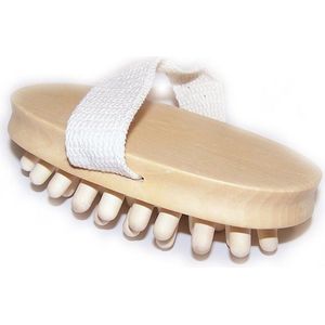 Massageborstel - Anti Cellulitis Borstel - Hout - 11x3cm