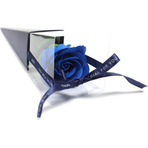 Zeep Roos - Blauwe Zeep Roos - 40x7x7cm