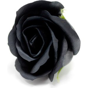Zeep Bloemen - Medium Roos - Zwart - 50 stuks - 5x6.5cm