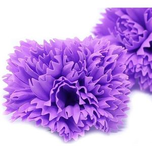 Zeep Bloemen - Anjers - Paars - 50 stuks - 7x5cm - Zeepbloemen