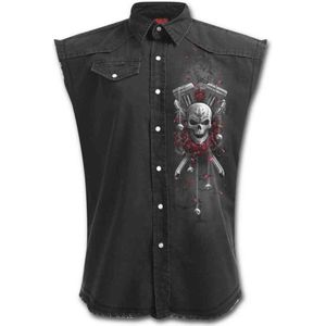 Spiral - DOTD Bikers Vest - Zwart - 100% Katoen - Mouwloos