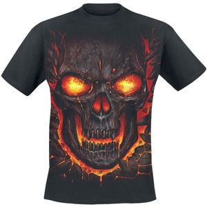 Spiral - Skull Lava - T-shirt - Zwart - Heren