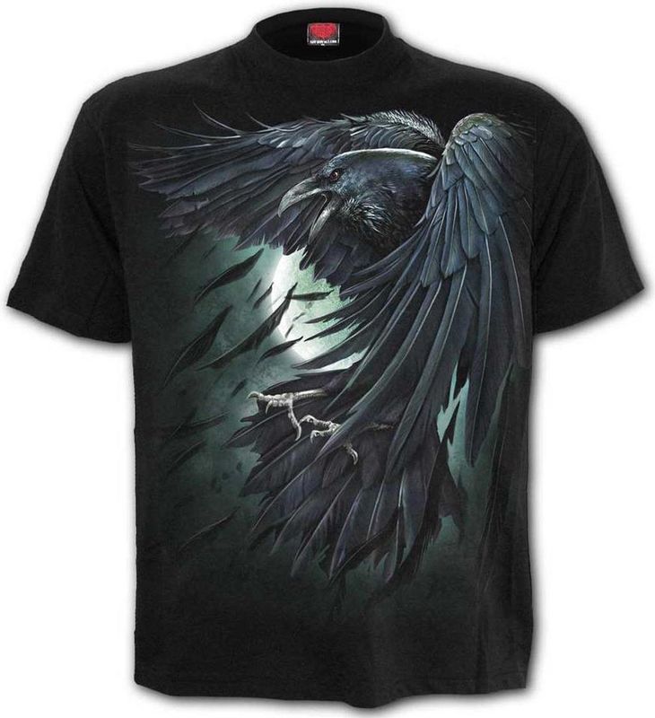 Spiral - Shadow Raven T-shirt - Zwart - 100% Katoen