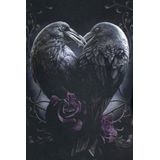 Spiral - Raven Heart - T-shirt - Zwart - 95% Viscose, 5% Elastaan