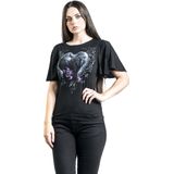 Spiral - Raven Heart - T-shirt - Zwart - 95% Viscose, 5% Elastaan
