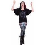Spiral - Raven Heart - T-shirt - Zwart - 95% Viscose, 5% Elastaan
