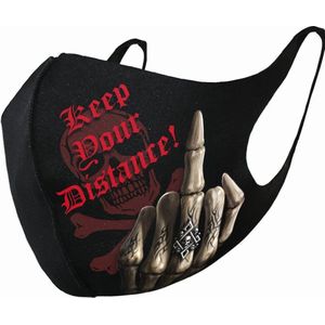 Spiral Direct Masker KEEP YOUR DISTANCE Mondkapje Zwart