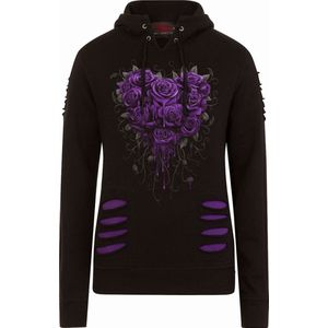 Spiral Bleeding Heart Dames Trui met capuchon - zwart - XXL