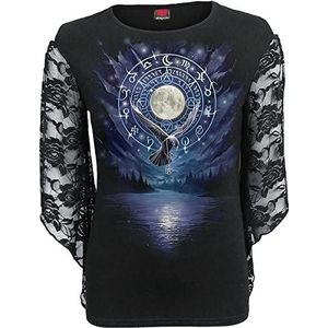 Spiral Longsleeve top -S- WITCHCRAFT Zwart