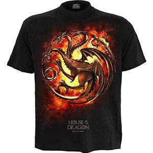 HBO - House of The Dragon - Dragon Flames - T-shirt met print op de voorkant zwart, Zwart, L