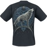 Spiral - Wolf - T-shirt - Zwart