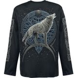 Spiral Longsleeve shirt- Celtic Wolf Zwart