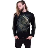 Spiral Longsleeve shirt- Celtic Wolf Zwart