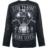 Spiral Nine Lives Heren Shirt met lange mouwen - zwart - XXL