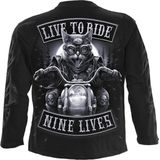Spiral Nine Lives Heren Shirt met lange mouwen - zwart - XXL